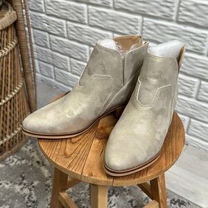 Corkys Cream Ankle Booties with Western Flair